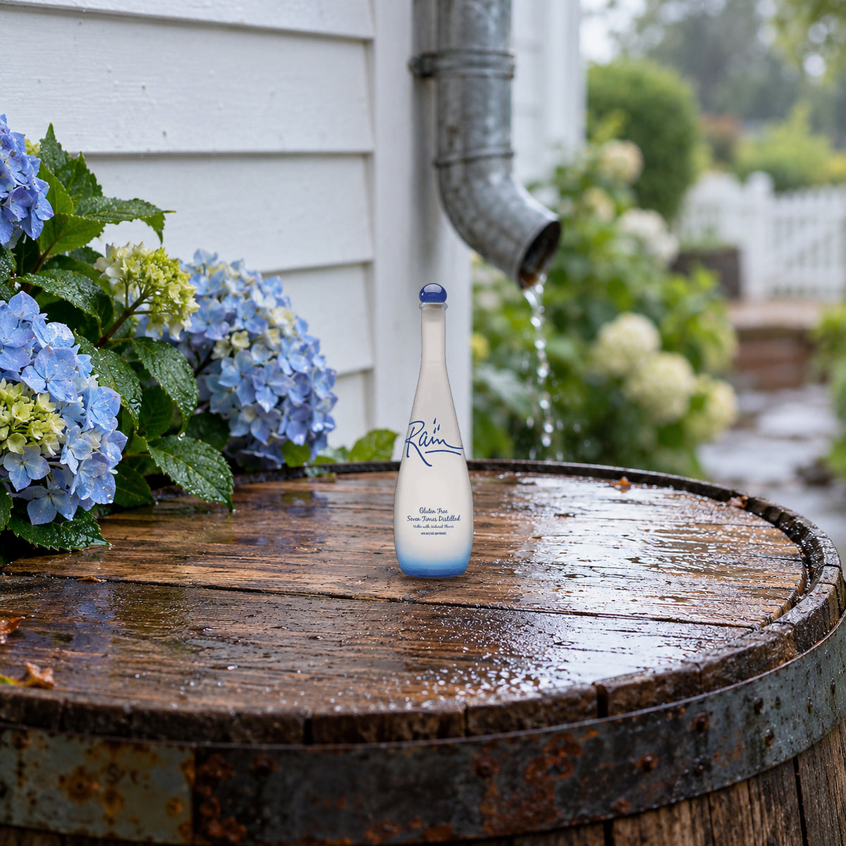 Rain Vodka rain barrel - Liquor Geeks