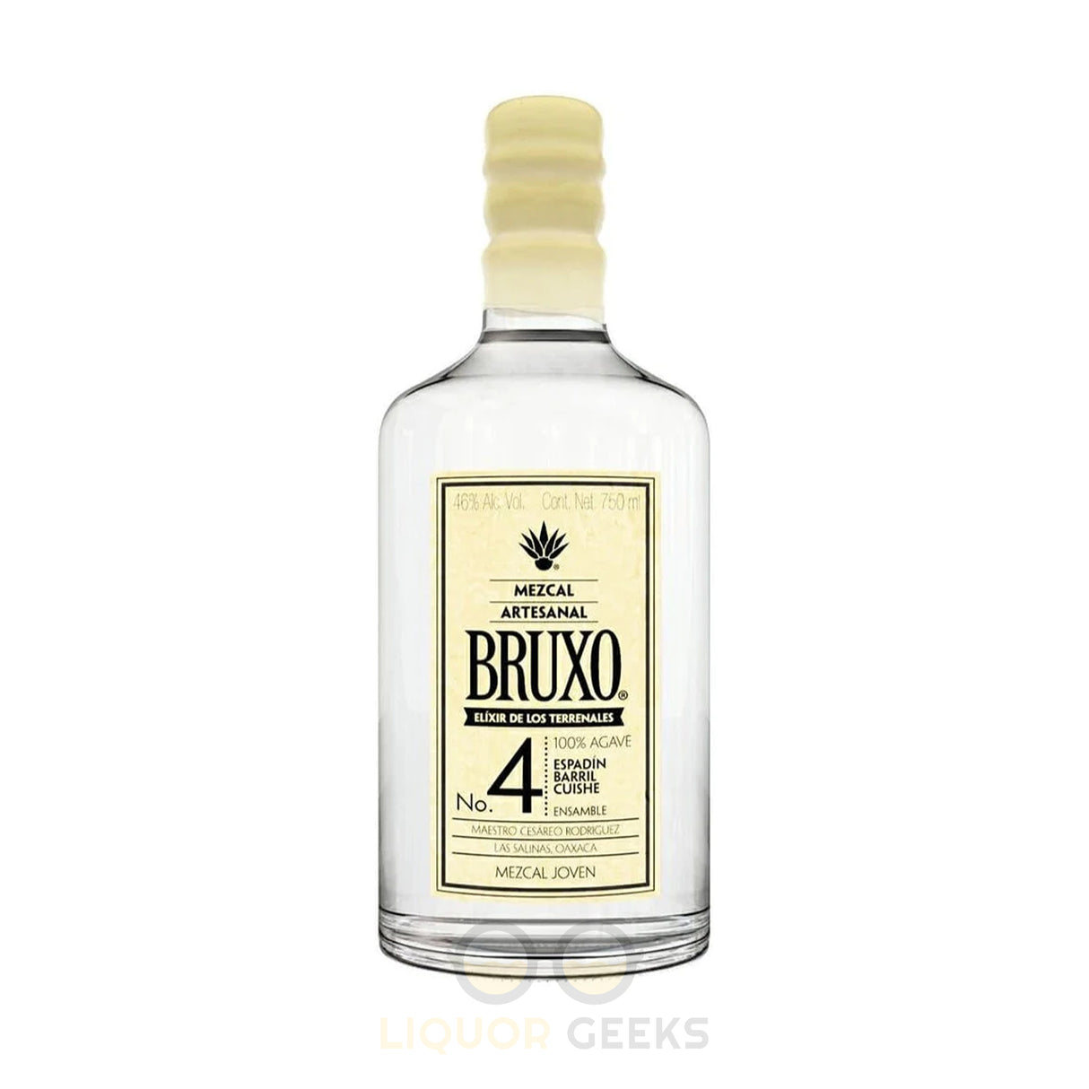 Bruxo Mezcal Artesanal Joven No 4 Cuishe Barril Espadin Ensamble - Liquor Geeks