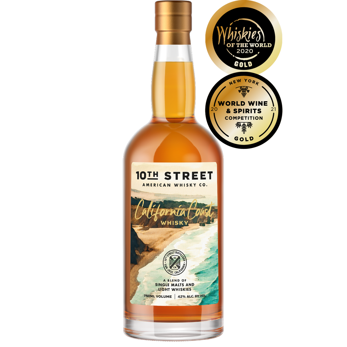 10th Street Blended American Whiskey California Coast Premium