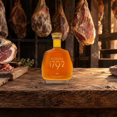 1792 Straight Bourbon Bottled In Bond Whiskey smokehouse shelf - Liquor Geeks