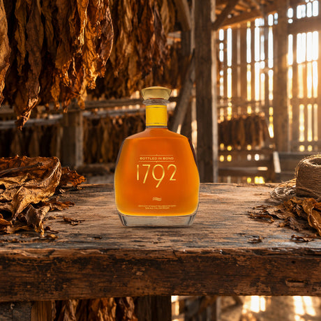 1792 Straight Bourbon Bottled In Bond Whiskey tobacco barn bench - Liquor Geeks