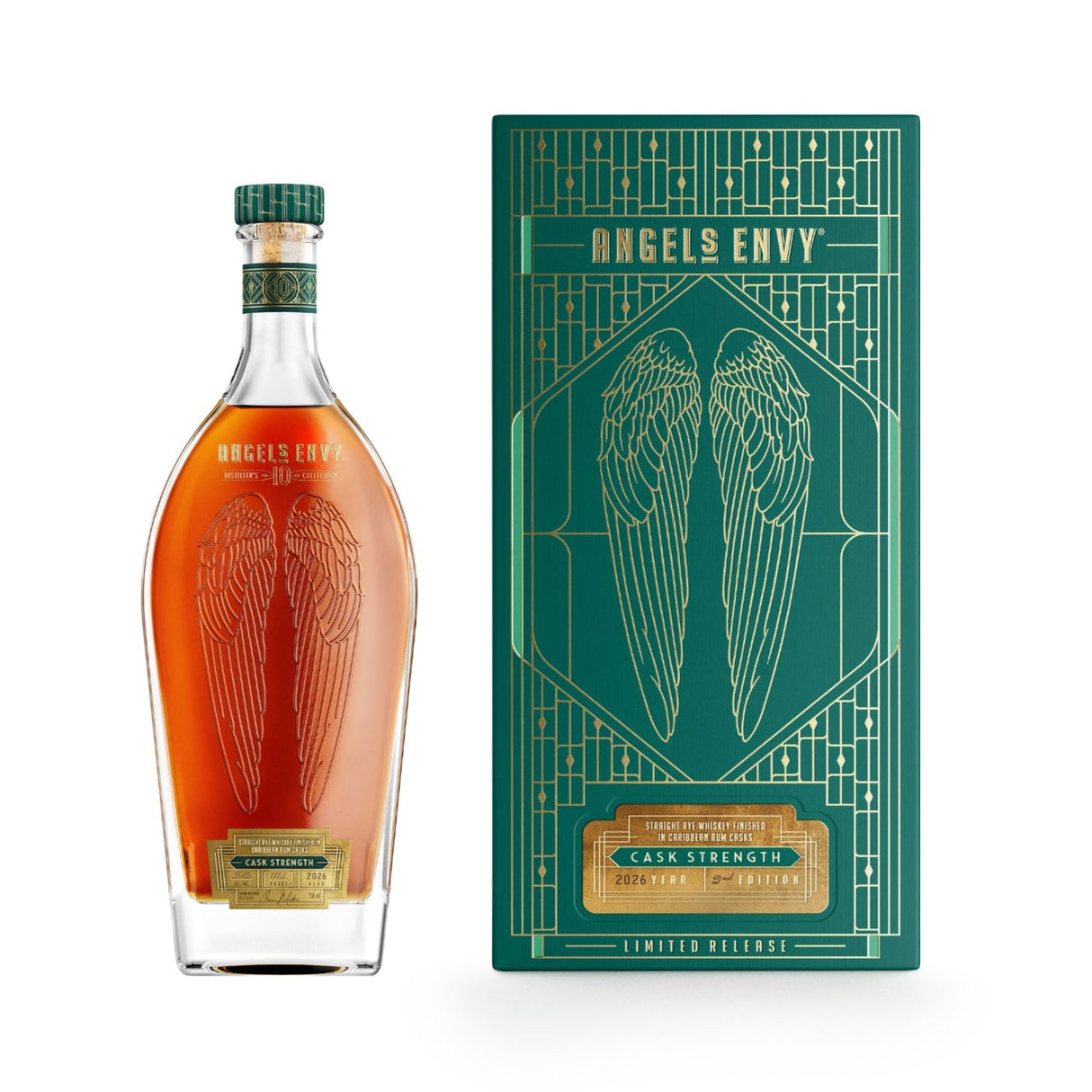 Angel's Envy Cellar Collection Cask Strength Rye Whiskey Finished in Caribbean Rum Casks 10 Year