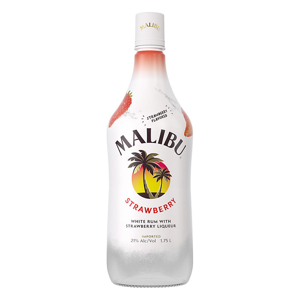 Malibu Strawberry Flavored Rum 1.75 Liter