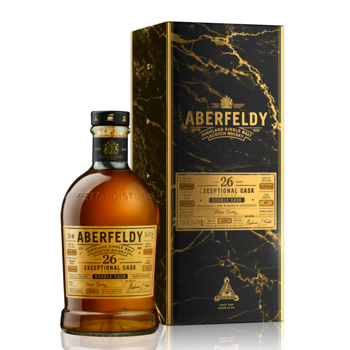 Aberfeldy Single Malt Scotch Exceptional Cask Series Double Cask 26 Year Whiskey