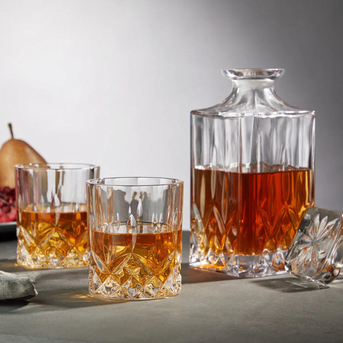 Admiral Crystal 3-Piece Decanter & Tumbler Set-3