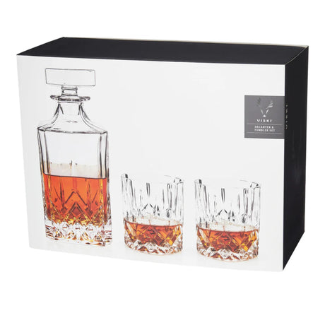 Admiral Crystal 3-Piece Decanter & Tumbler Set-8