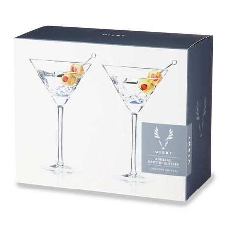 Admiral Crystal Martini Glasses, Set of 2-6