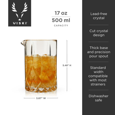 Admiral Crystal Mixing Glass-4