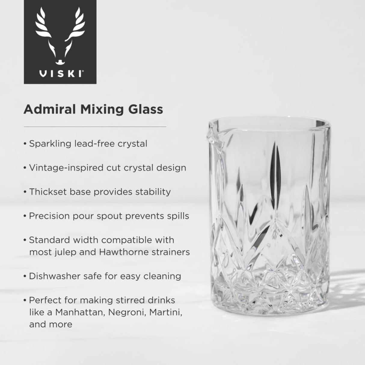 Admiral Crystal Mixing Glass-5