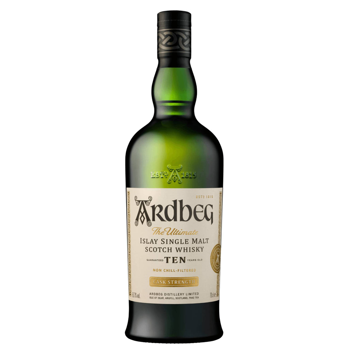 Ardbeg The Ultimate Guaranteed Ten Years Old Cask Strength Islay Single Malt Scotch Whiskey