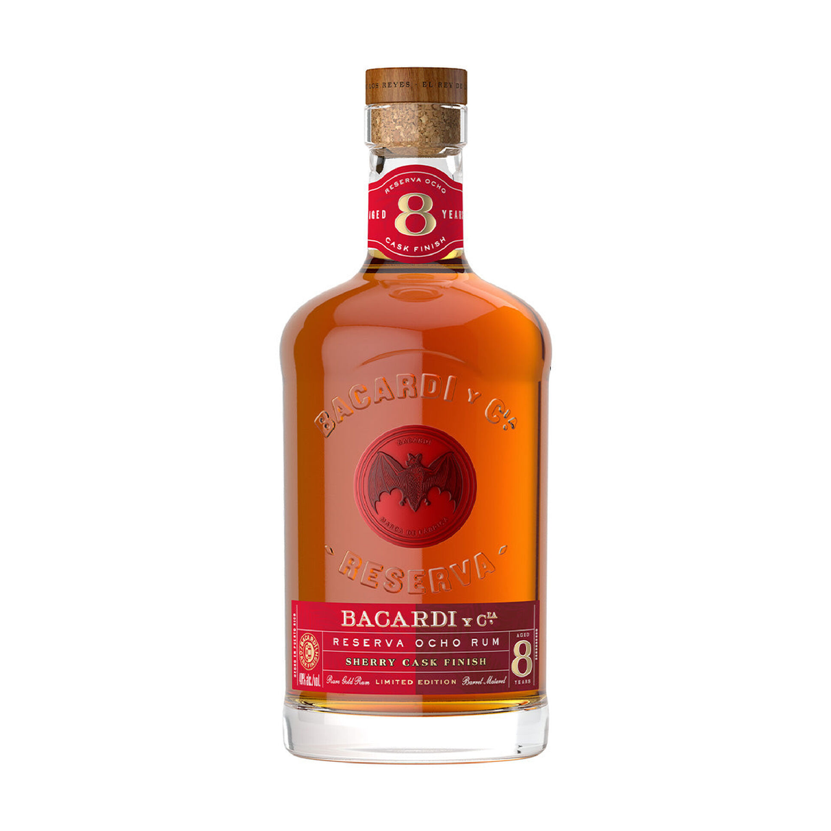 Bacardi Aged Rum Reserva Ocho Rum Sherry Cask Finish 8 Year