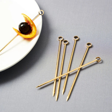 Belmont Cocktail Picks in Gold, Set of 6-2