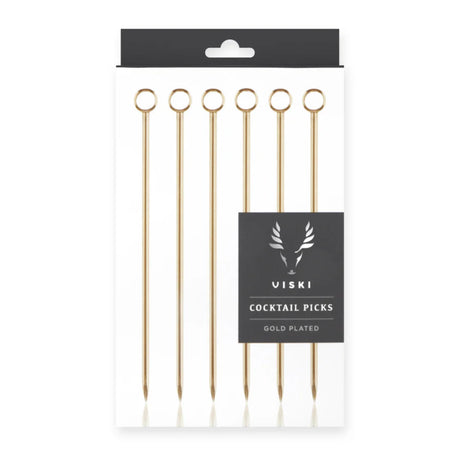 Belmont Cocktail Picks in Gold, Set of 6-6