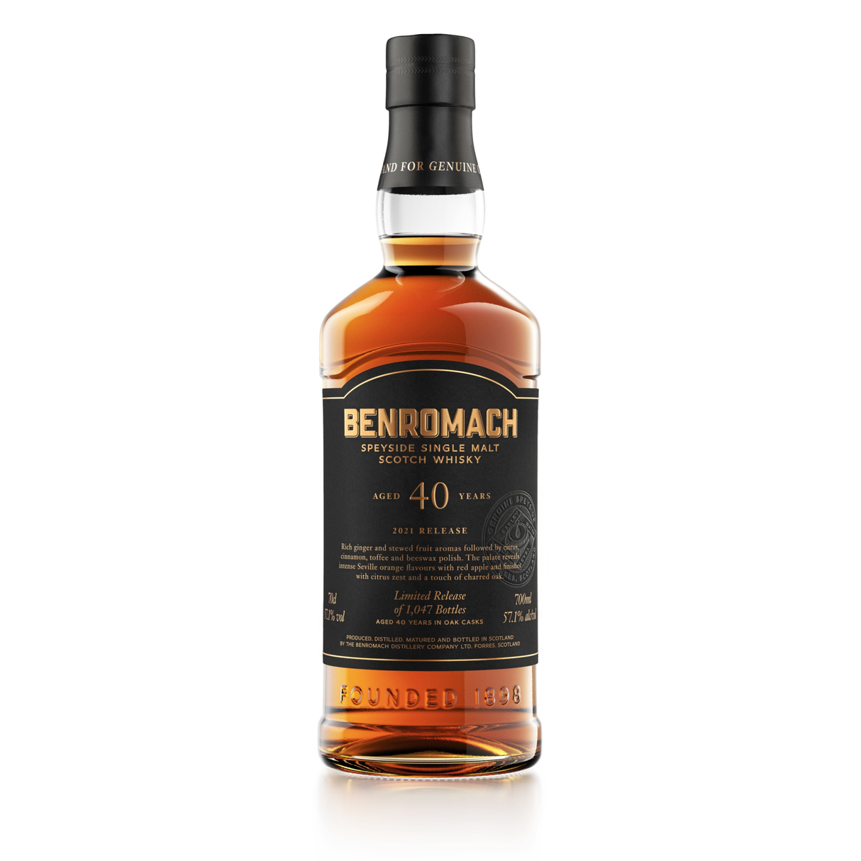 Benromach Sngl Malt 40 Year Old Scotch Whiskey