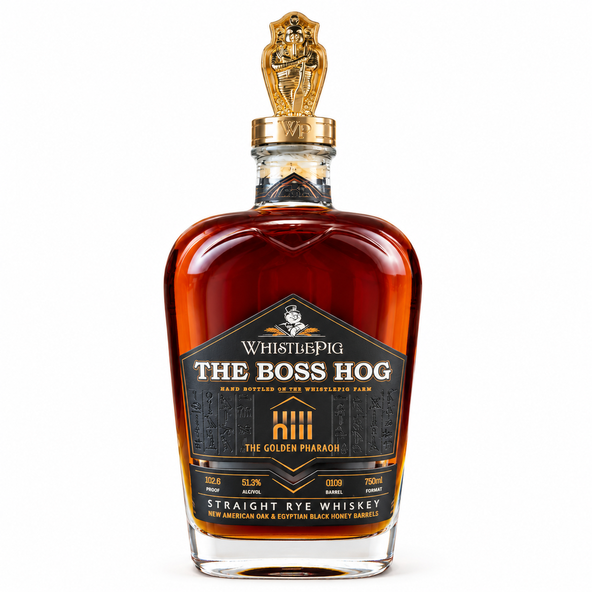 WhistlePig The Boss Hog XIII The Golden Pharaoh Golden Topper Special Edition Straight Rye Whiskey