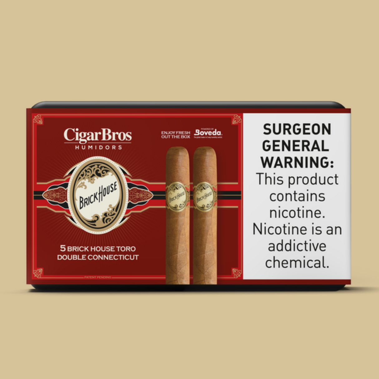 Brickhouse Double Connecticu 6x52 - 5 Pack (Mild-Medium-Bodied) by CigarBros