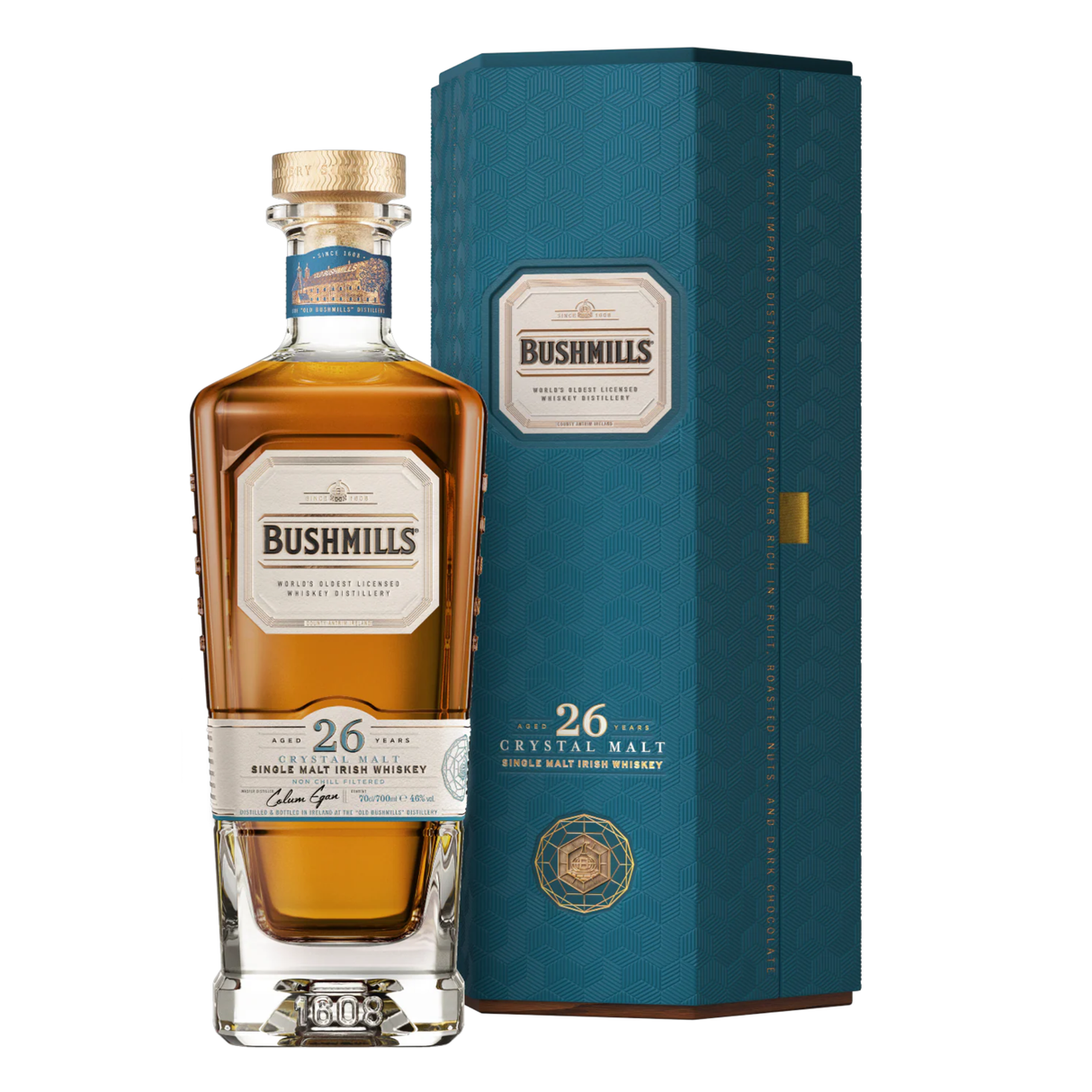 Bushmills 26 Year Old Crystal Malt Irish Whiskey