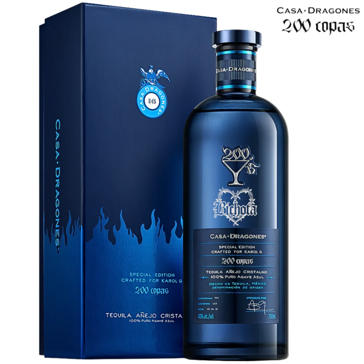 Casa Dragones X Karol G '200 Copas' Cristalino Tequila