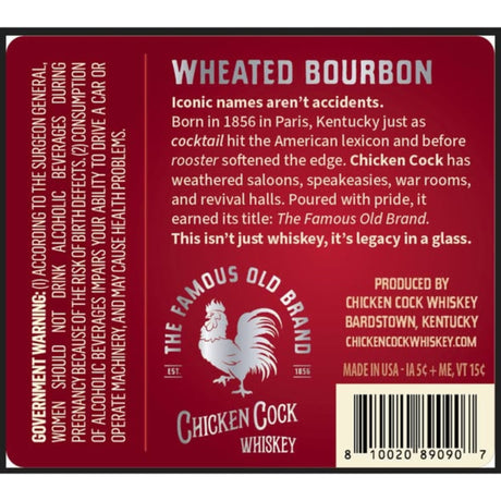 Chicken Cock Wheated Kentucky Straight Bourbon Whiskey-1