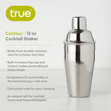 Contour 12 oz Cocktail Shaker in Stainless Steel-5