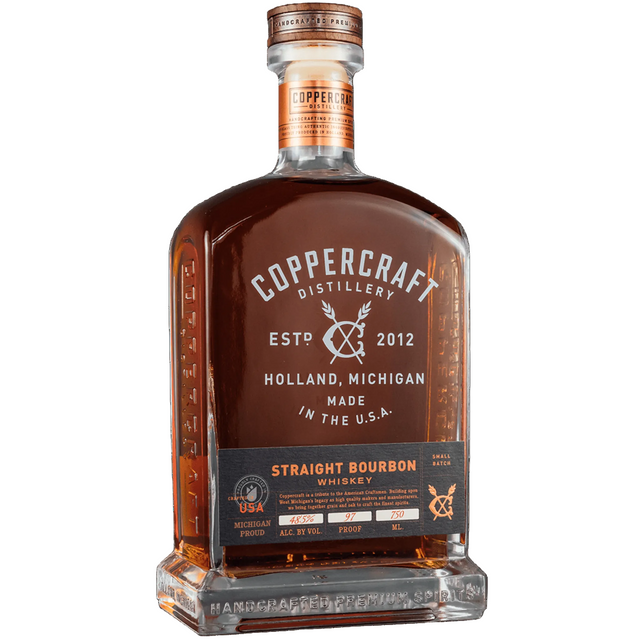 Coppercraft Distillery Holland Michigan Made In The USA Straight Bourbon Whiskey 