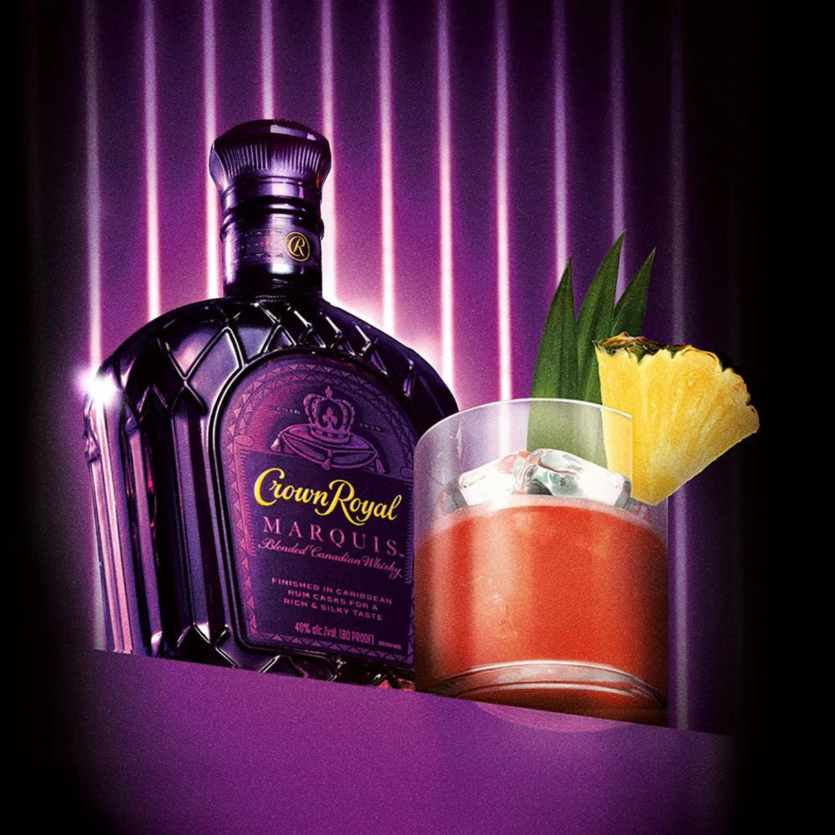 Crown Royal Marquis Blended Canadian Whiskey - Finished In Caribbean Rum Casks For A Rich & Silky Taste-3