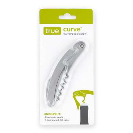 Curve Waiter's Corkscrew in Stainless Steel-4