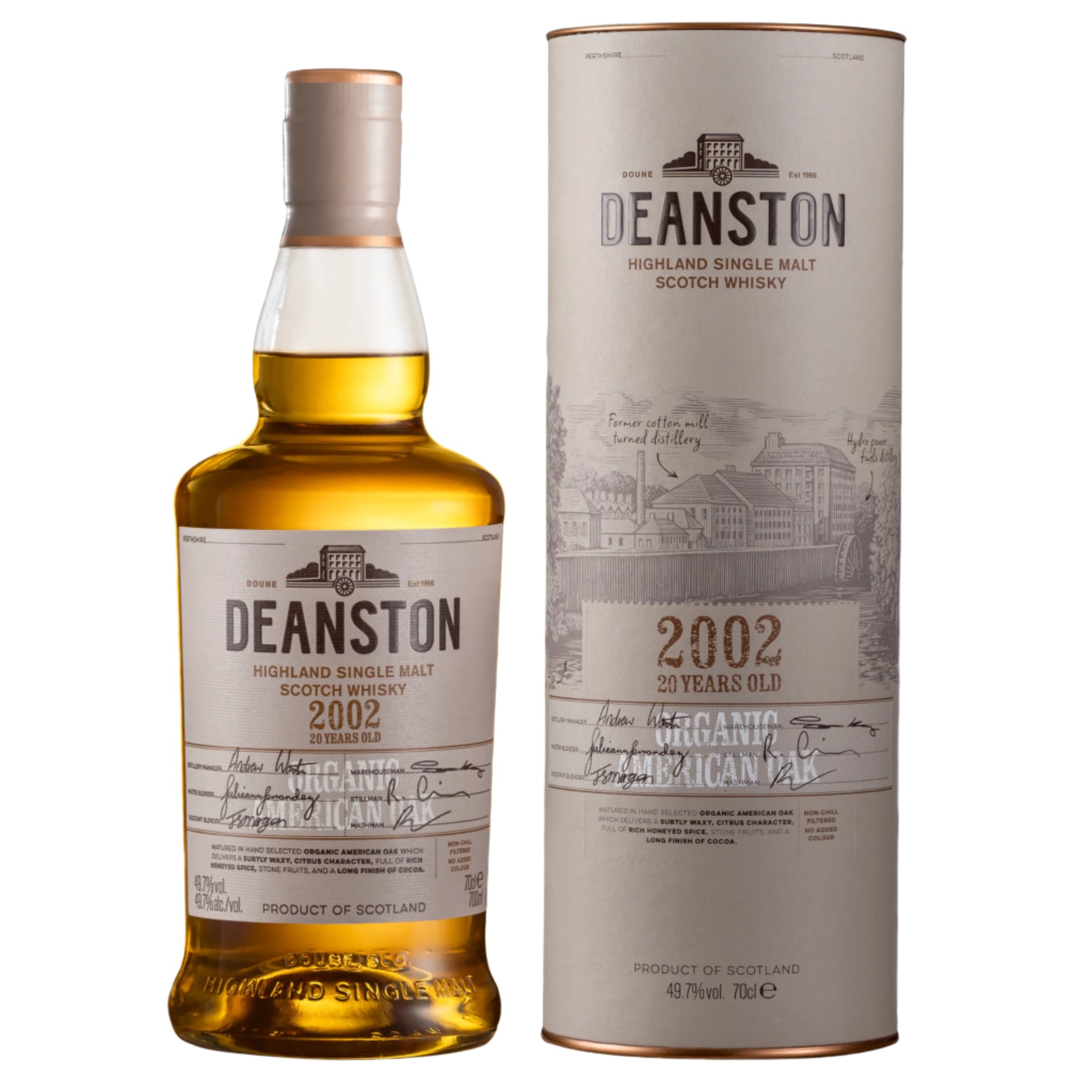 Deanston 20 Year Organic American Oak Scotch | LG | Liquor Geeks
