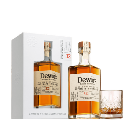 Dewar’s 32 Year Old Double Double Blended Scotch Whiskey - Small Batch | Four-Stage Ageing | Finished in Pedro Ximénez Sherry Casks