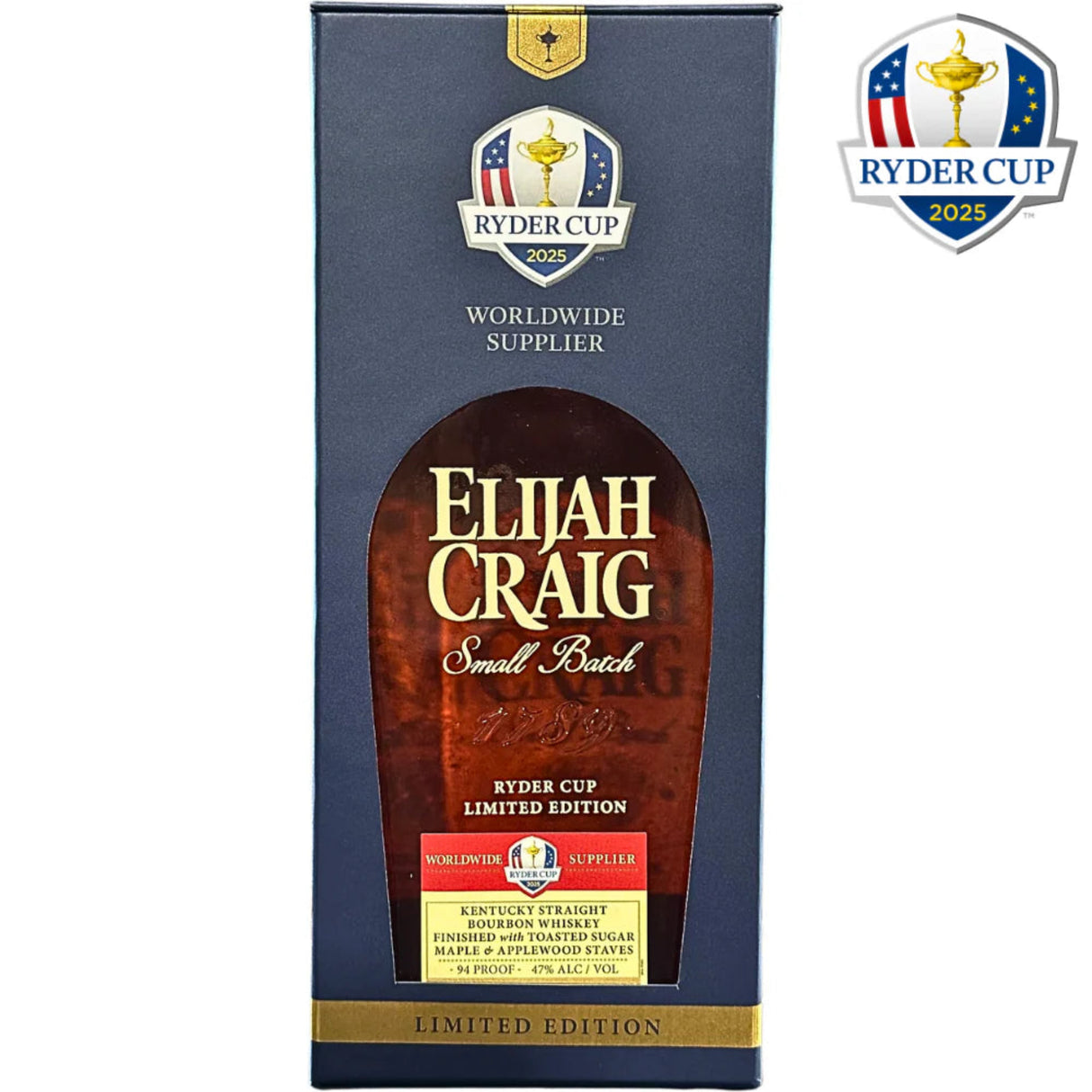 Elijah Craig Straight Bourbon Whiskey Small Batch Ryder Cup Limited Edition (2025)-1