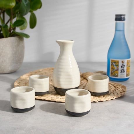 Fervor 5-Piece Hand Painted Ceramic Sake Set-3