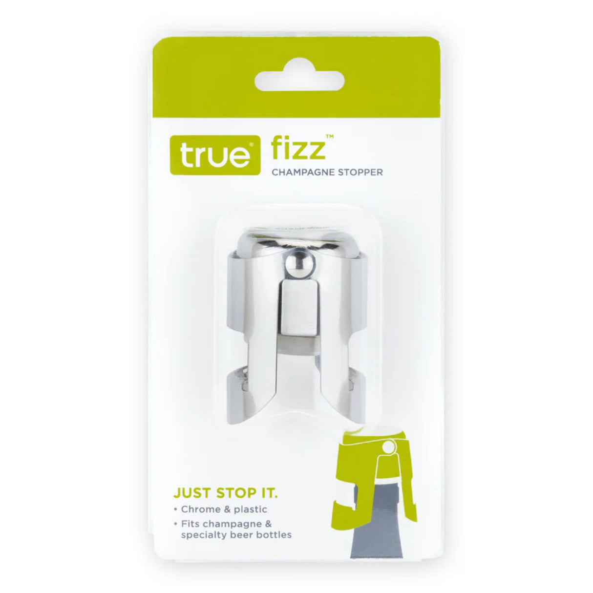 Fizz Champagne Stopper in Chrome-7