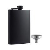 Flask for Liquor Matte Black 8 Oz Stainless Steel