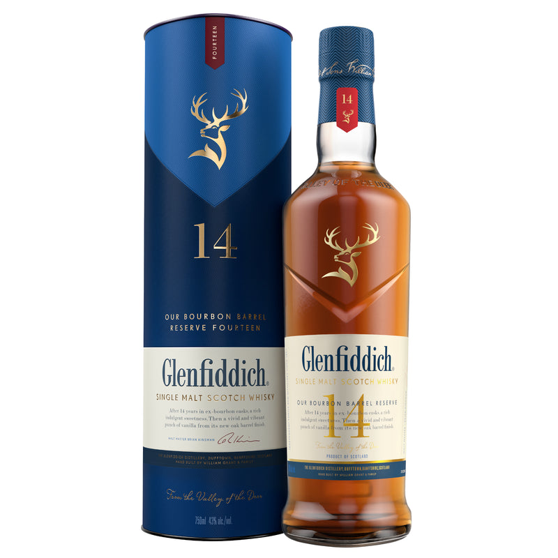 Glenfiddich 14 Year Old Bourbon Barrel Reserve Single Malt Scotch Whis