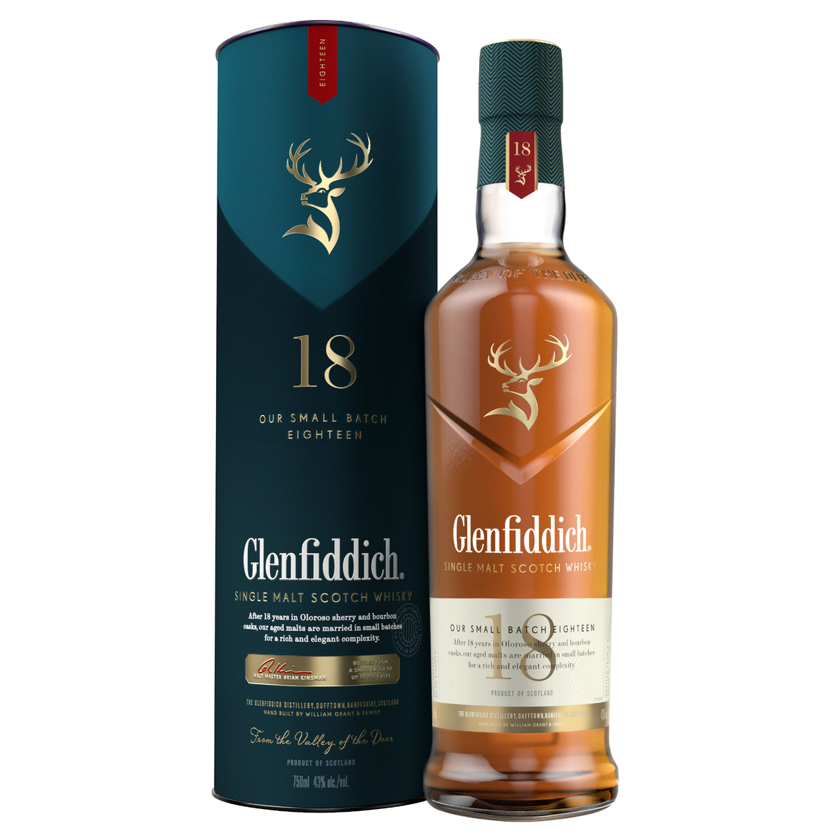 Glenfiddich 18 Year Old Single Malt Scotch Whiskey