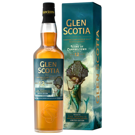 Glen Scotia Single Malt Scotch The Mermaid Limited Edition Unpeated Palo Cortado Cask Finish 12 Year Whiskey