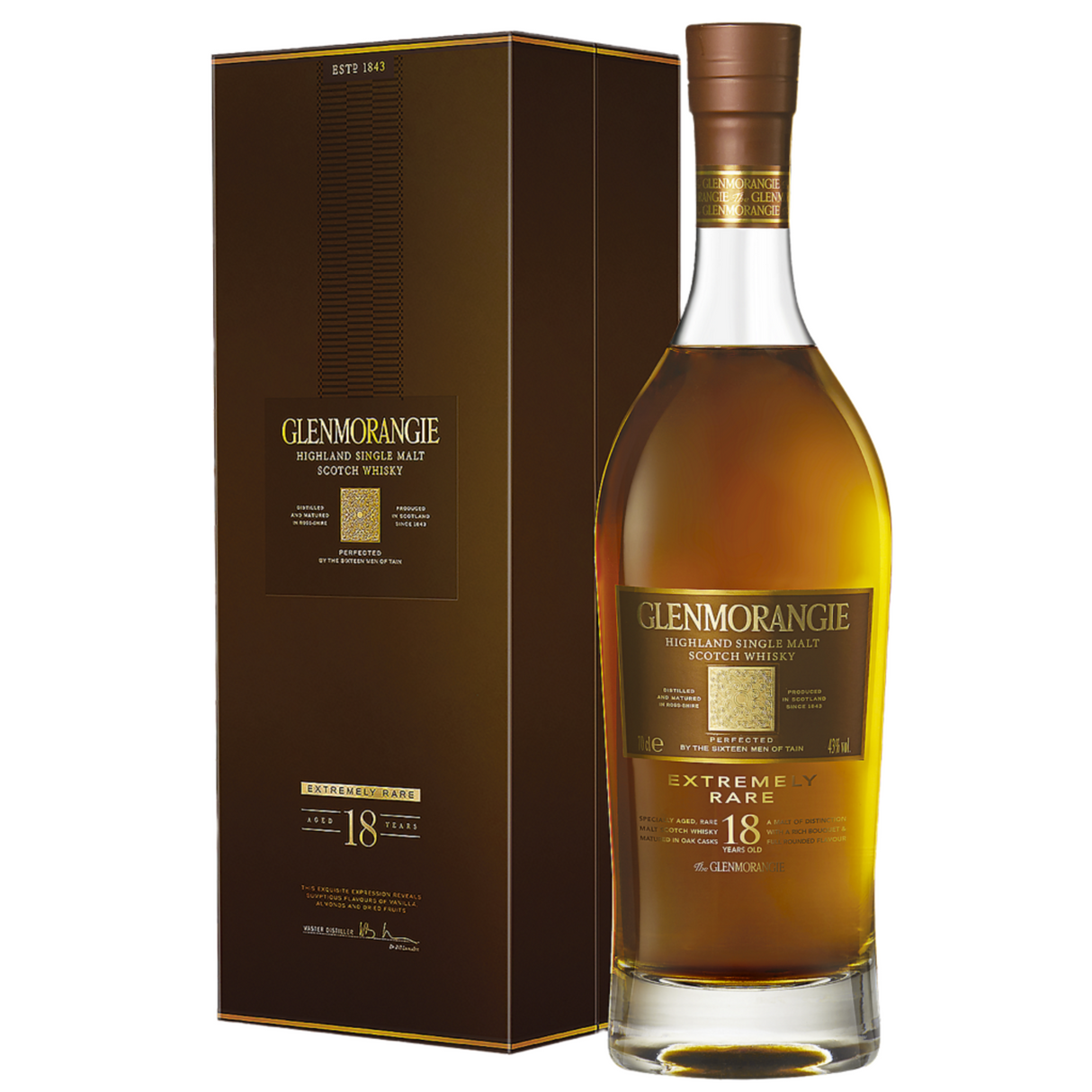 Glenmorangie Single Malt Scotch Extremely Rare 18 Year Whiskey