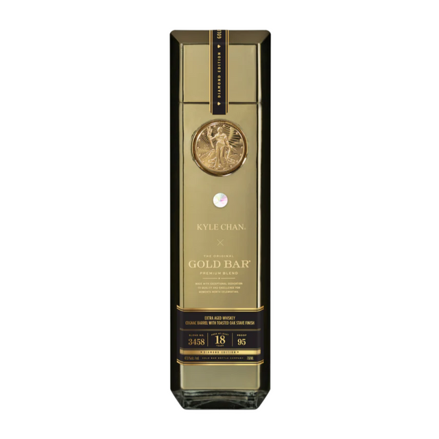 Gold Bar Blended American Whiskey Diamond Edition Cognac Barrel With Toasted Oak Finish 18 Year