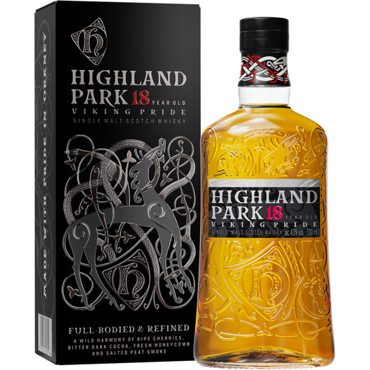 Highland Park 18 Year Old Single Malt Scotch Whisky Viking Pride