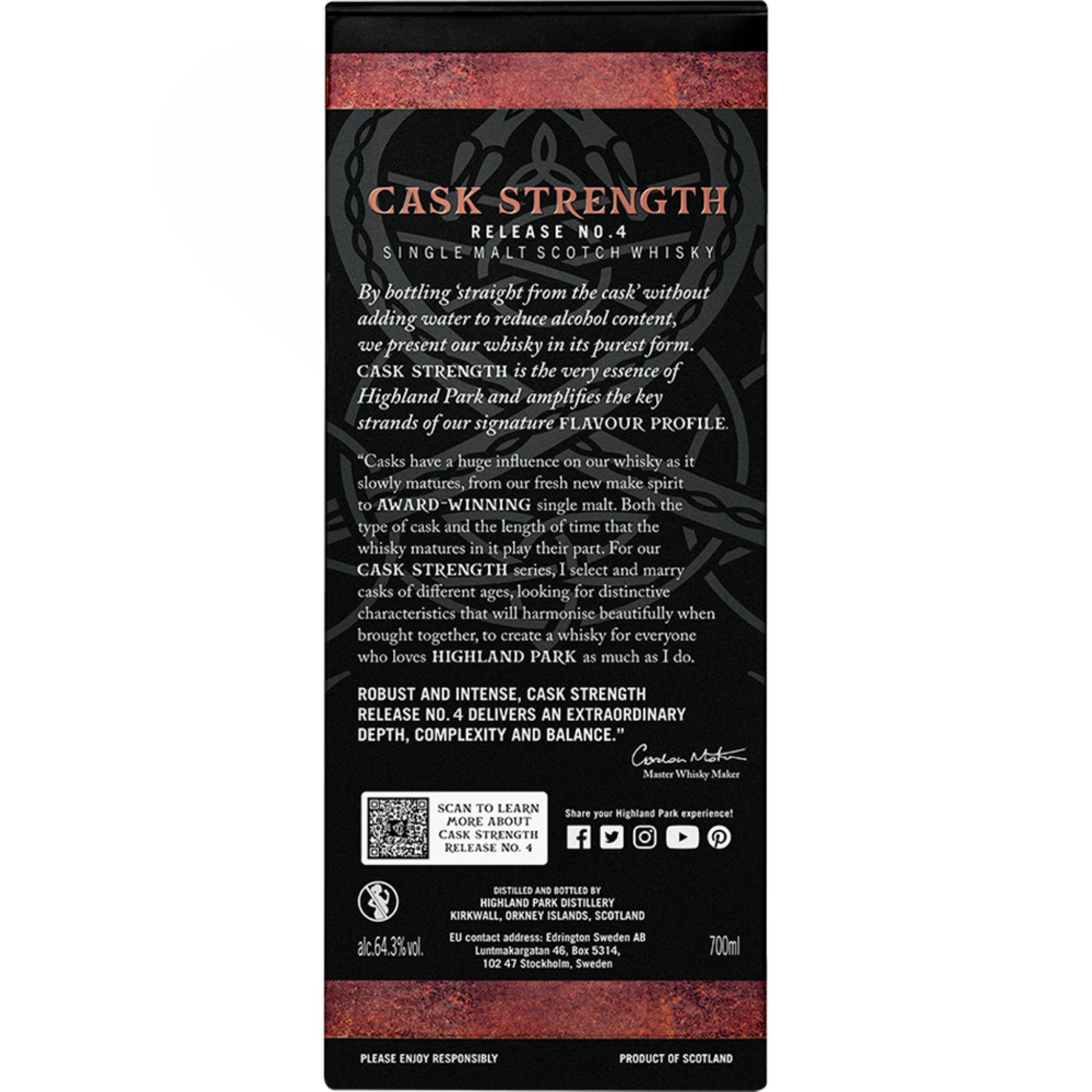 Highland Park Cask Strength No. 4 Single Malt Scotch Whisky