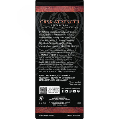 Highland Park Cask Strength No. 4 Single Malt Scotch Whisky