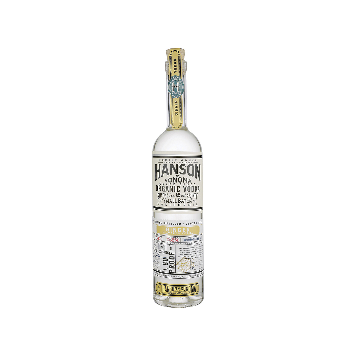 Hanson Of Sonoma Ginger Flavored Vodka Small Batch Limited Release