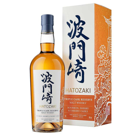 Hatozaki Triple Cask Reserve Japanese Blended Malt Whiskey - Matured in Bourbon, Sherry, and Umeshu Casks
