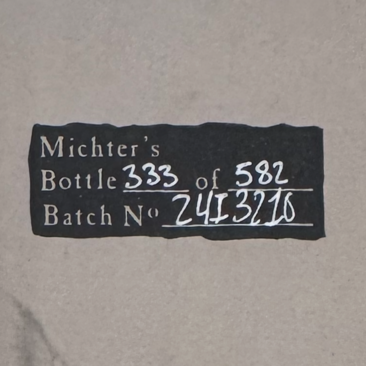 Michter’s 20 Year Old Bourbon Whiskey 2024 Edition Bottle No. 333/582