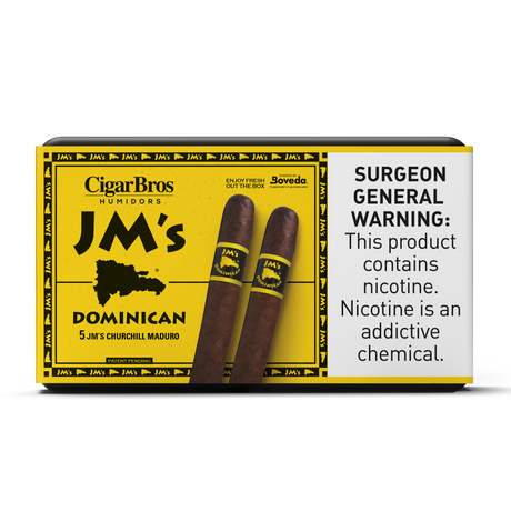 JM's Dominican Churchill Maduro 6.75x50 - 5 Pack (San Andrés Medium-Bodied) by CigarBros-1