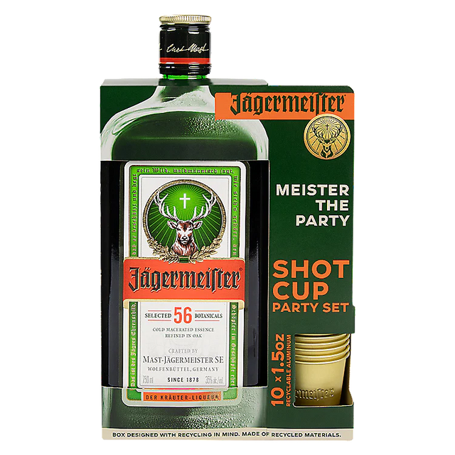 Jagermeister Herbal Liqueur W Aluminum Shot Cup