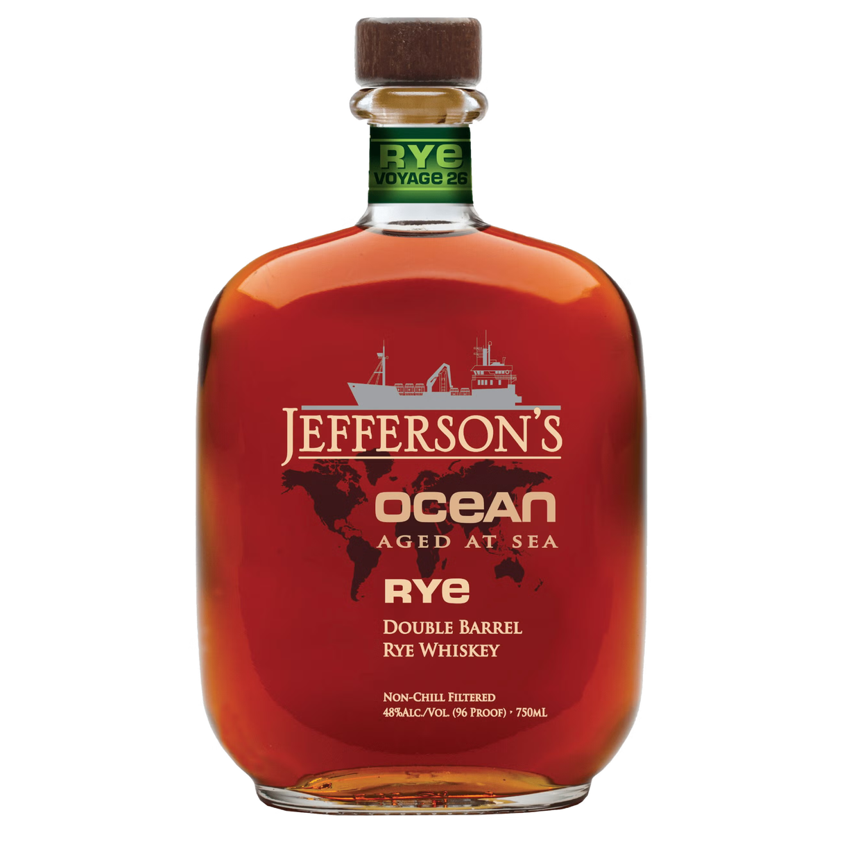 Jefferson'S Straight Rye Whiskey Ocean Aged At Sea Double Barrel Whiskey