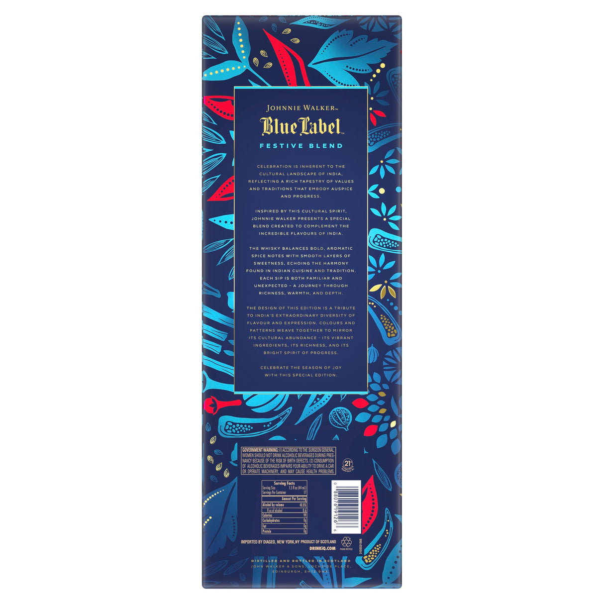 Johnnie Walker Blue Label Festive Blend - Back