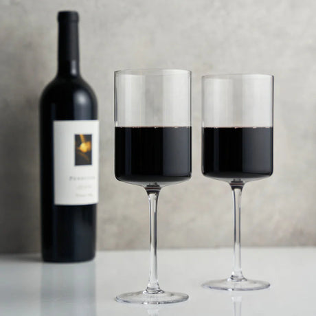 Laurel Crystal Red Wine Glasses, Set of 2-7