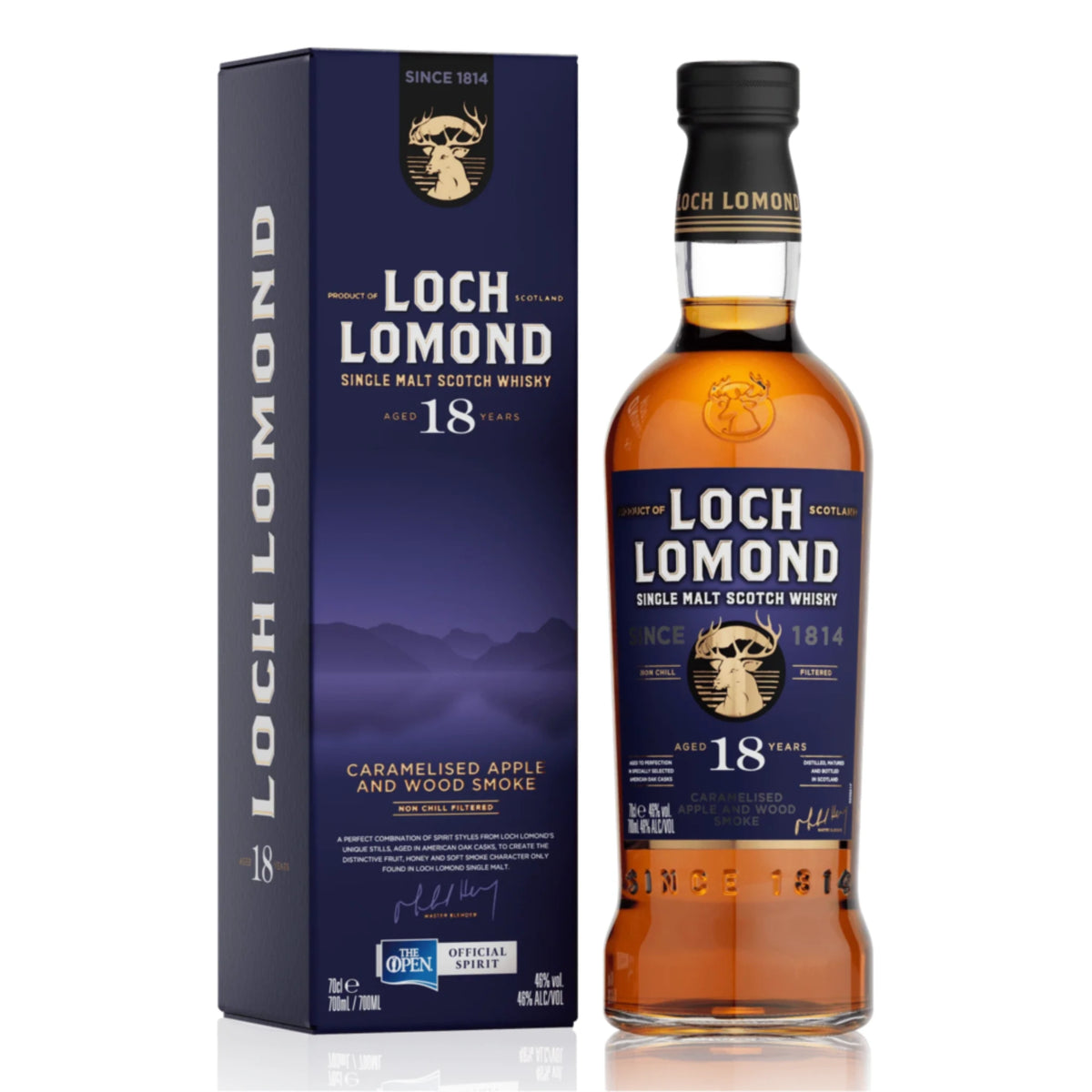 Loch Lomond Single Malt Scotch Caramelised Apple And Wood Smoke 18 Yea